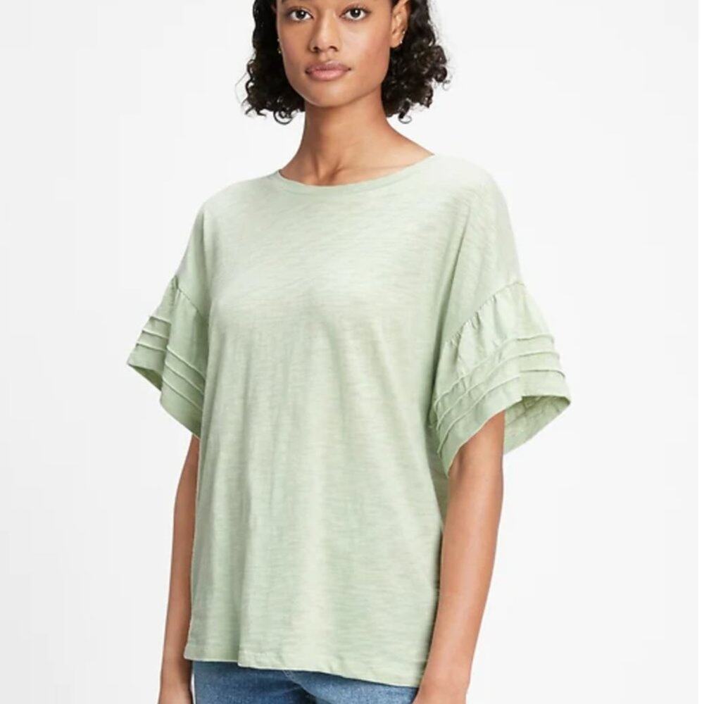 GAP Factory Green Easy Bell Sleeve T-Shirt - Picture 4 of 11